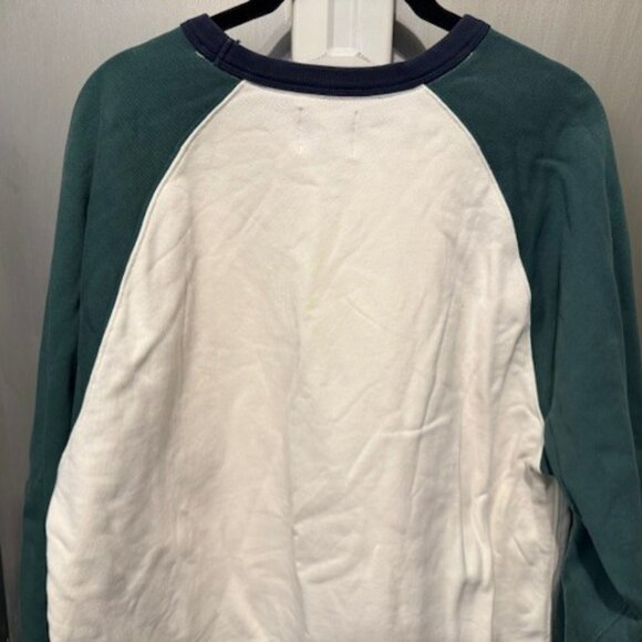 J Crew Retro Colorblock Raglan terry crewneck Pullover Sweatshirt - Picture 12 of 15